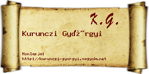 Kurunczi Györgyi névjegykártya